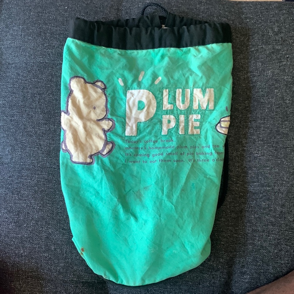 RARE- Plum Pie Drawstring Bag -Vintage